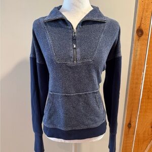 Vineyard Vines Bay Blue Women’s Quarter-Zip Terry Pullover Sweater